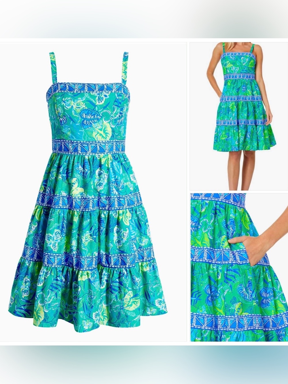 Lilly Pulitzer Casidee Floral Tiered Cotton Dress